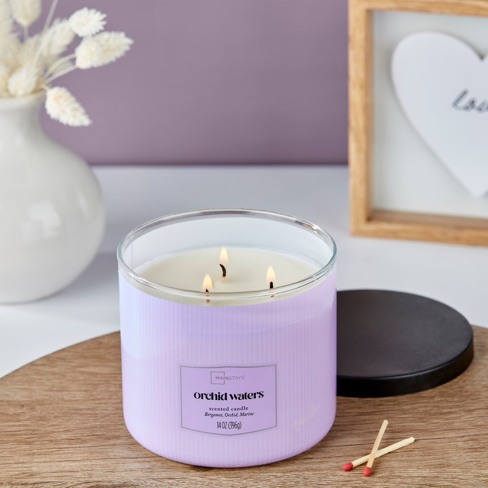 Home Fragrance Aromatherapy - Textured Wrapped Orchid Scented Water Candle