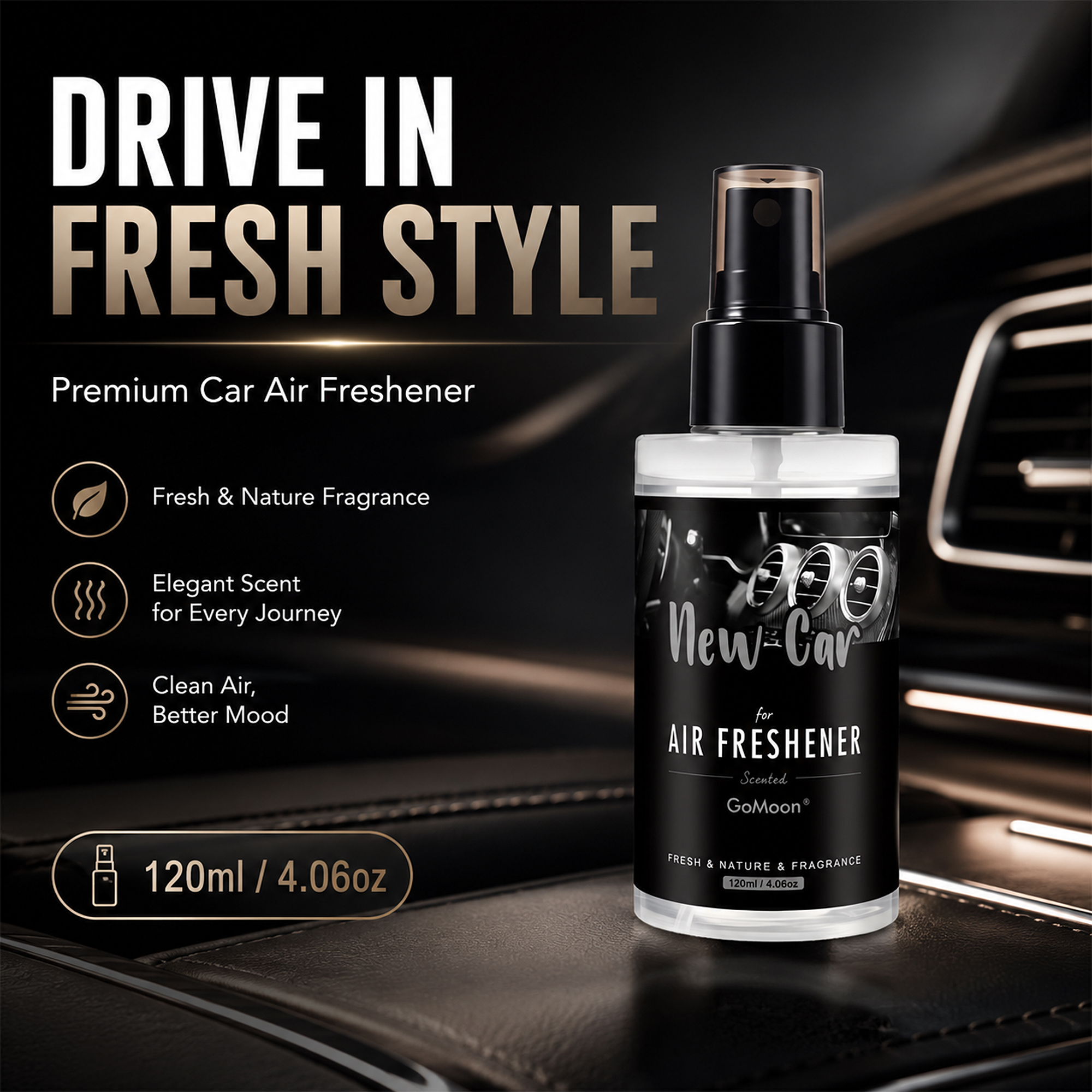 Home Fragrance Premium - 120ml/4.06oz New car scented premium car