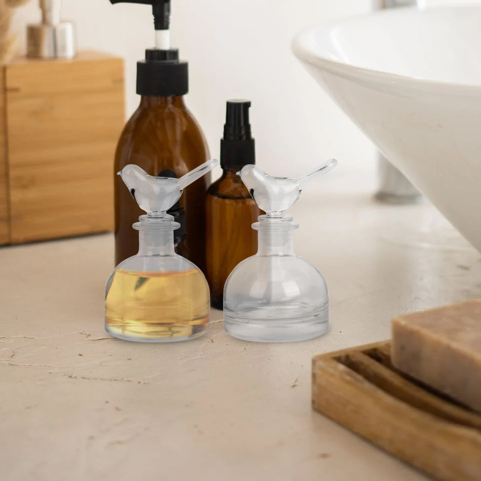 2Pcs Glass Perfume Bottles Cle - đánh giá và giá Home Fragrance Aromatherapy