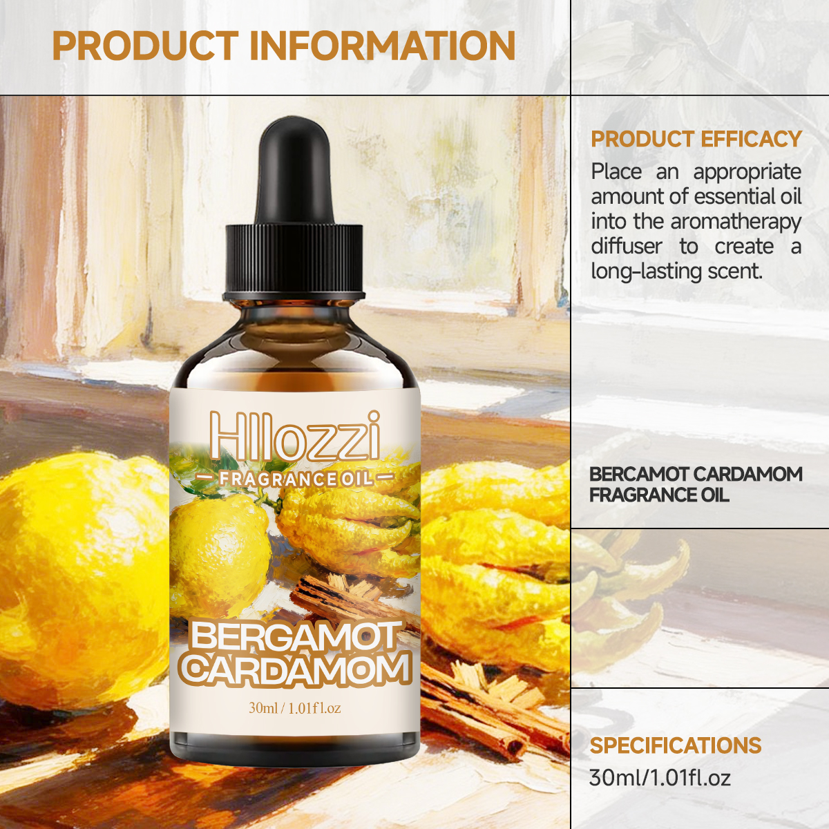 BERGAMOT CARDAMOM FRAGRANCE OI - đánh giá và giá Home Fragrance Co