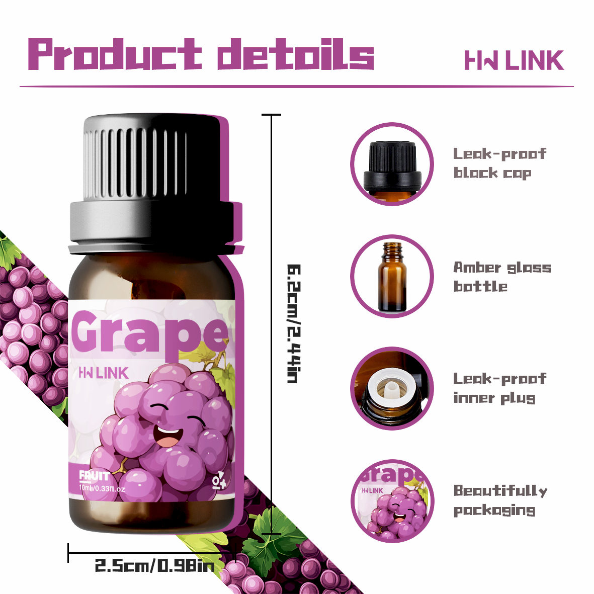 Grape Essential Oil 10ml Perfu - đánh giá và giá Home Fragrance Essence