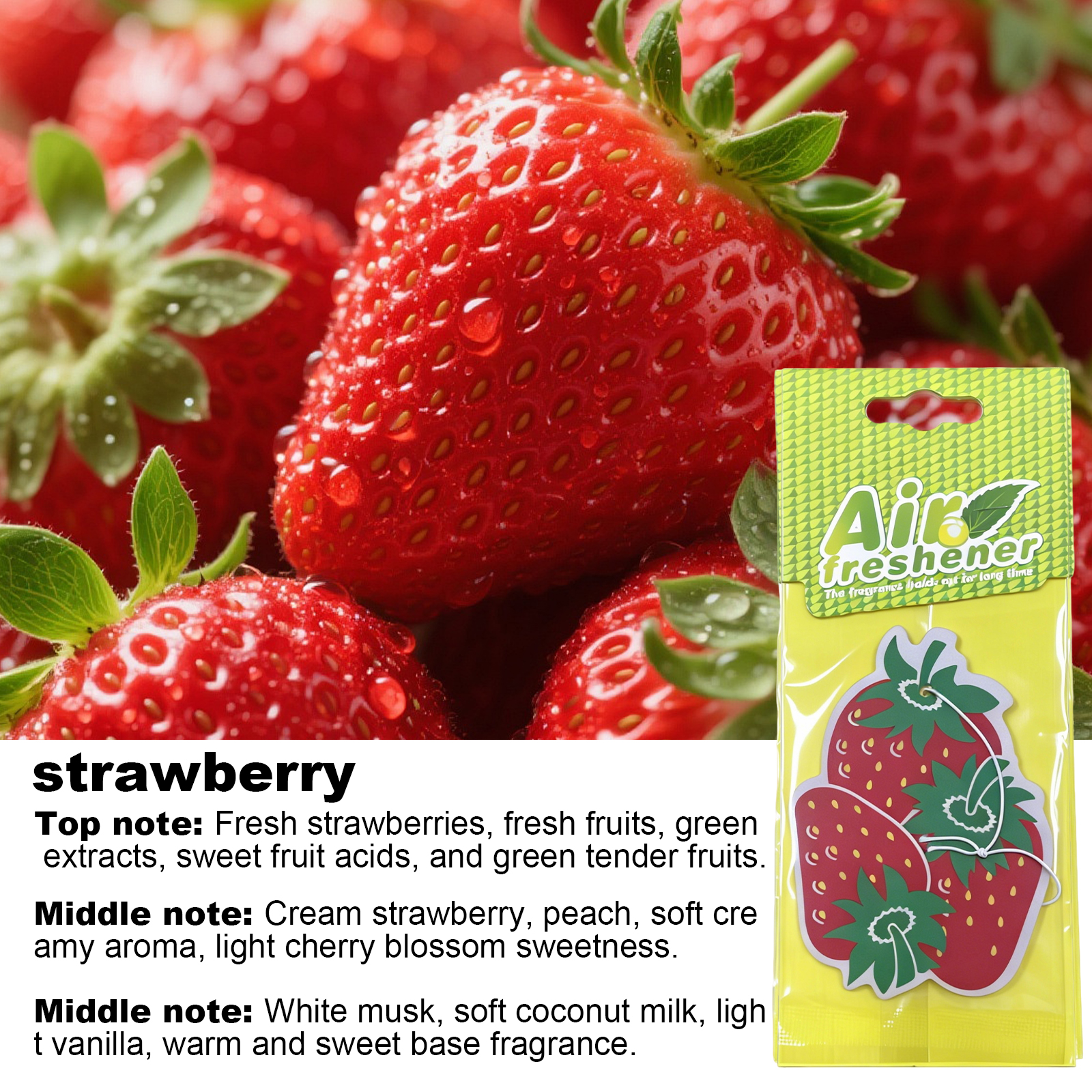 3-20Pcs Strawberry Car Air Fre - đánh giá và giá Home Fragrance No 3