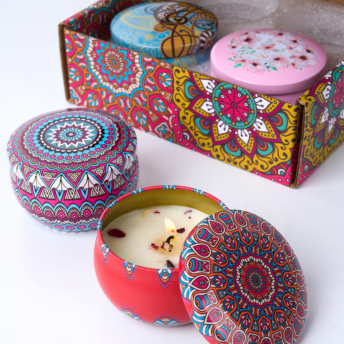 4PCS/Set Scented Candle Box Vi - đánh giá và giá Home Fragrance Set Gift