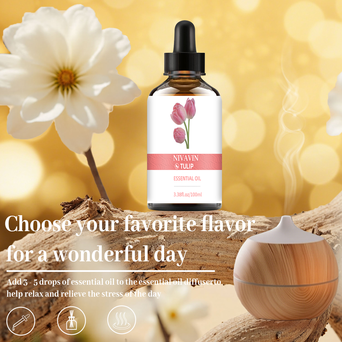 NIVAVIN 30ml/60ml/100ml Tulip  - đánh giá và giá Home Fragrance Co